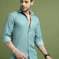 Men's Regular Fit Striped Casual Shirt ( RDSH 009Blue )