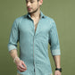 Men's Regular Fit Striped Casual Shirt ( RDSH 009Blue )