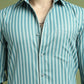 Men's Regular Fit Striped Casual Shirt ( RDSH 009Blue )