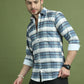 Classic Textured Pure Cotton Casual Shirt ( RDSH 011Blue )
