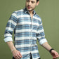 Classic Textured Pure Cotton Casual Shirt ( RDSH 011Blue )