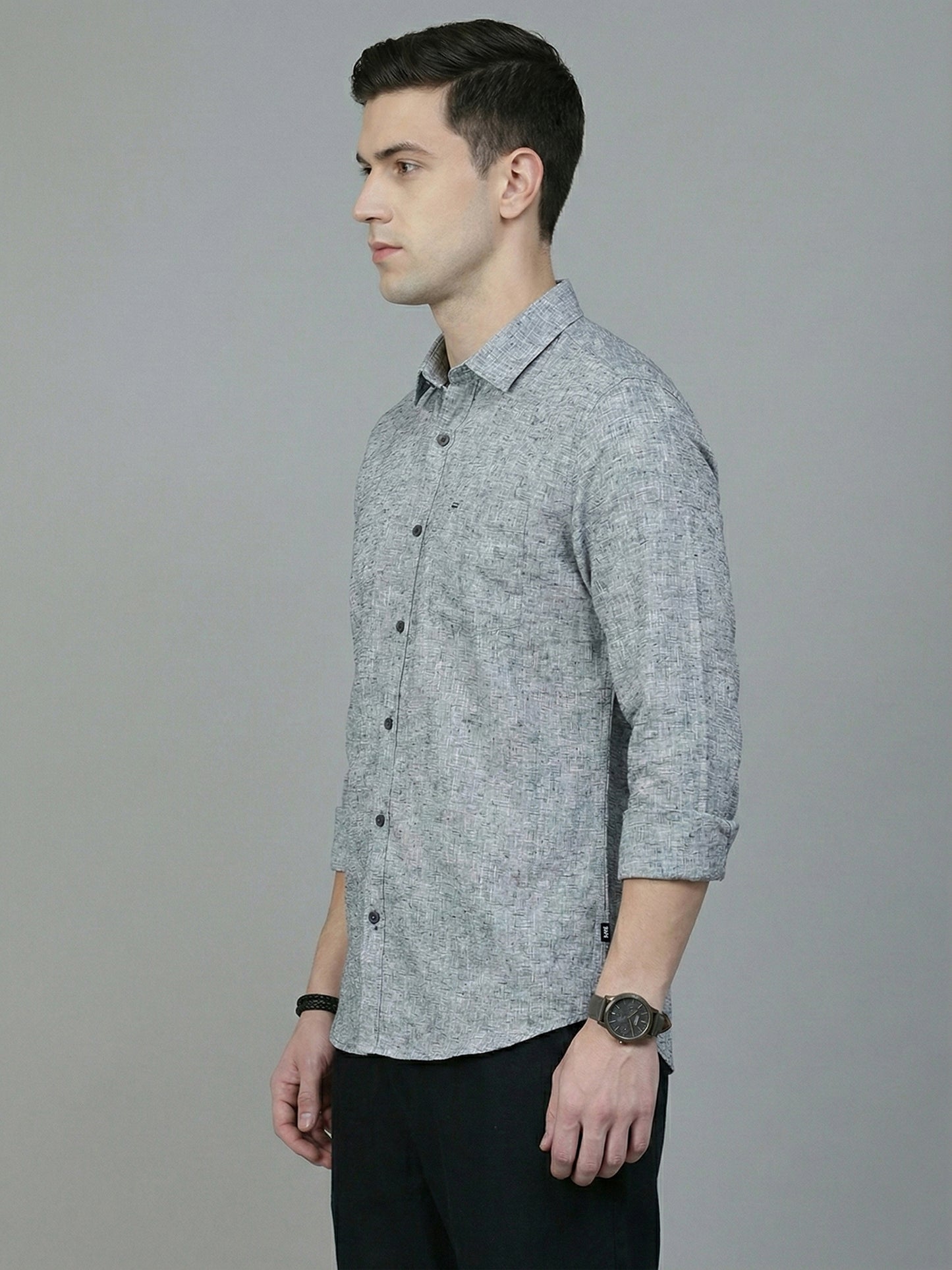Solid Linen Casual Shirt for Men ( RDSH 012Grey )