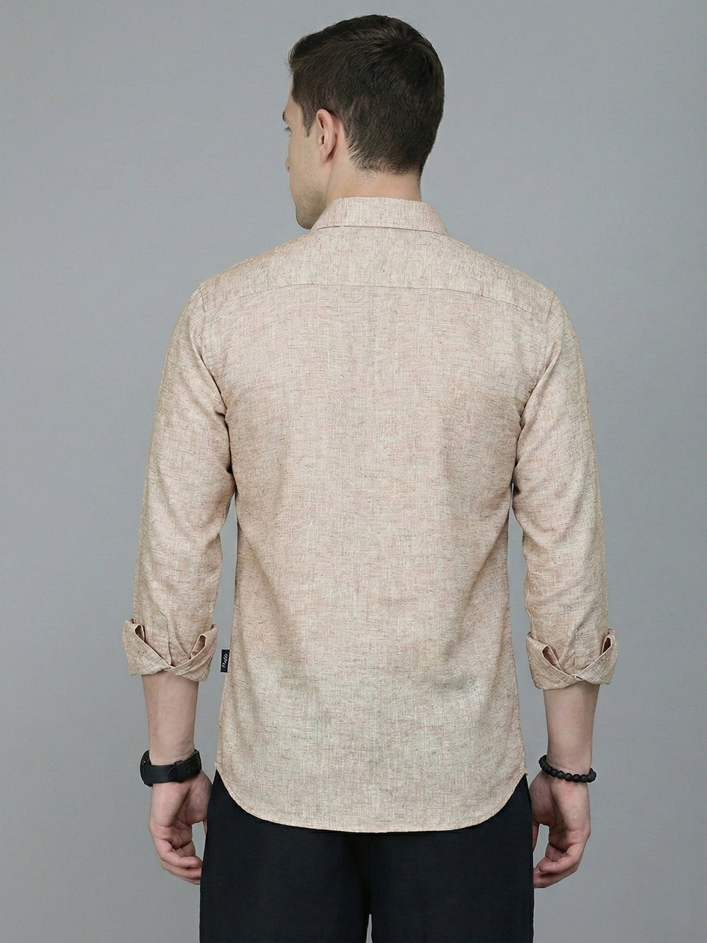 Solid Linen Casual Shirt for Men ( RDSH 012Rust )