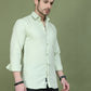Woven Design Pista Green Casual Shirt for Men ( RDSH 013Pista )