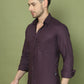 Woven Design Magenta Casual Shirt for Men ( RDSH 013Purple )