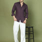 Woven Design Magenta Casual Shirt for Men ( RDSH 013Purple )
