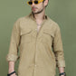 Classic Corduroy Shirt with Dual Pockets ( RDSH 014Beige )