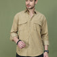 Classic Corduroy Shirt with Dual Pockets ( RDSH 014Beige )