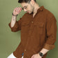 Classic Corduroy Shirt with Dual Pockets ( RDSH 014Brown )