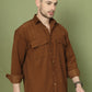 Classic Corduroy Shirt with Dual Pockets ( RDSH 014Brown )