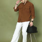 Classic Corduroy Shirt with Dual Pockets ( RDSH 014Brown )