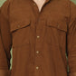 Classic Corduroy Shirt with Dual Pockets ( RDSH 014Brown )