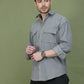 Classic Corduroy Shirt with Dual Pockets ( RDSH 014Light-Grey )