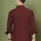 Classic Corduroy Shirt with Dual Pockets ( RDSH 014Maroon )
