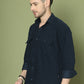 Classic Corduroy Shirt with Dual Pockets ( RDSH 014Navy )