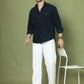 Classic Corduroy Shirt with Dual Pockets ( RDSH 014Navy )