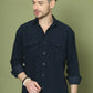 Classic Corduroy Shirt with Dual Pockets ( RDSH 014Navy )