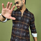 Checkered Casual Shirt for Men ( RDSH 015Coffee )