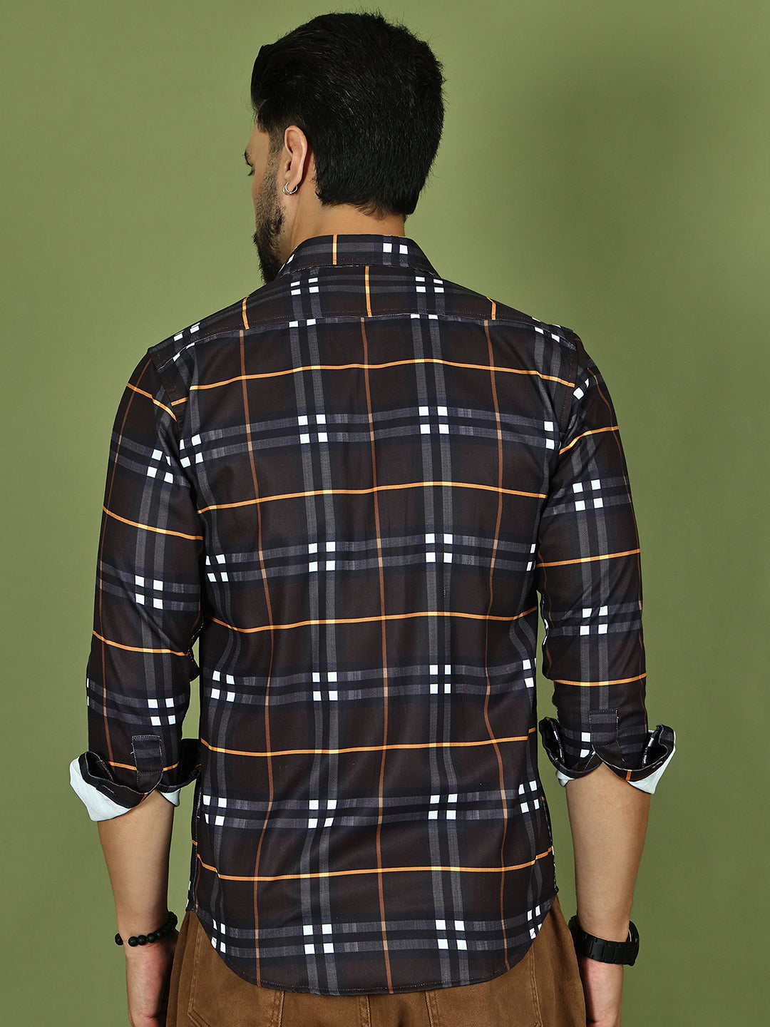 Checkered Casual Shirt for Men ( RDSH 015Coffee )