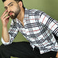 Checkered Casual Shirt for Men ( RDSH 015White )