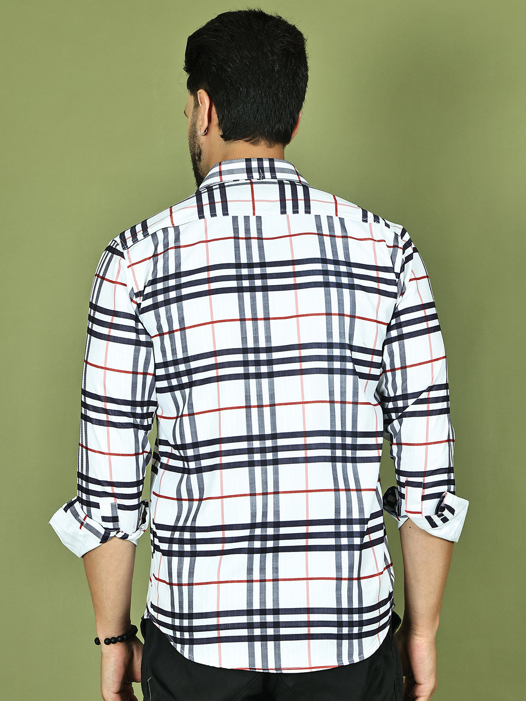 Checkered Casual Shirt for Men ( RDSH 015White )