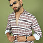 Classic Textured Pure Cotton Casual Shirt ( RDSH 016Brown )