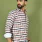 Classic Textured Pure Cotton Casual Shirt ( RDSH 016Brown )