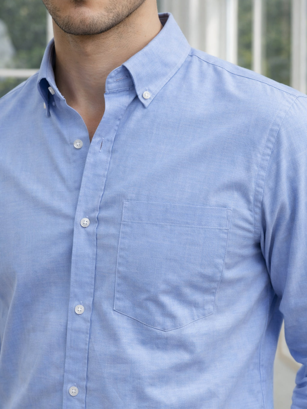 Casual Cotton Blend Shirt for Men ( RDSH 017Blue )
