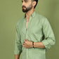 Casual Cotton Blend Shirt for Men ( RDSH 017Pista )