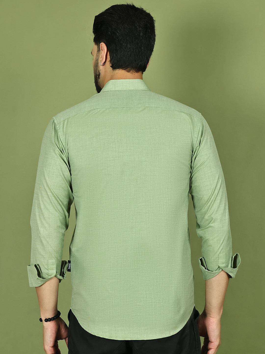 Casual Cotton Blend Shirt for Men ( RDSH 017Pista )