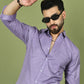 Casual Cotton Blend Shirt for Men ( RDSH 017Purple )