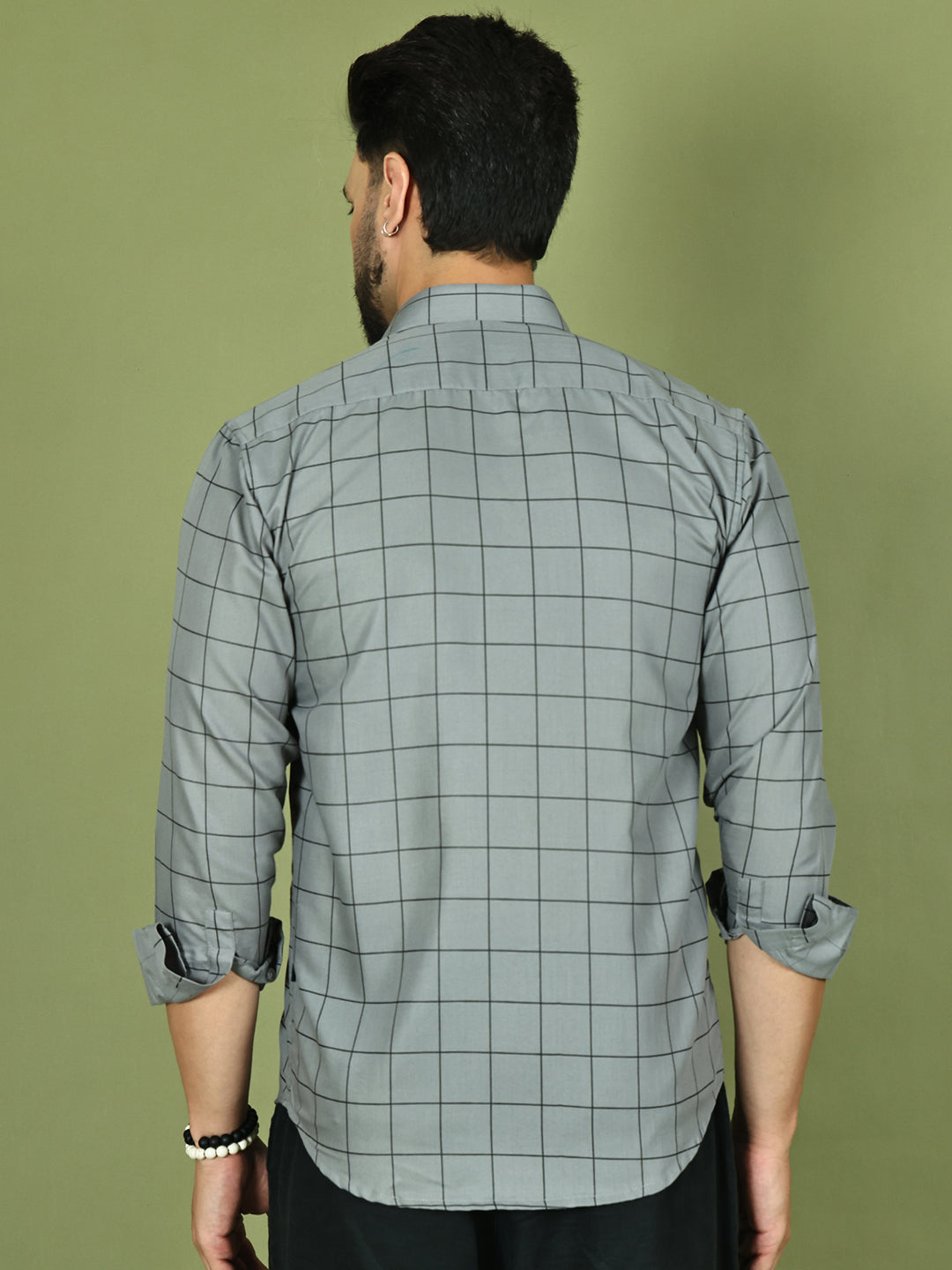 Classic Checked Shirt for Men ( RDSH 018Grey )