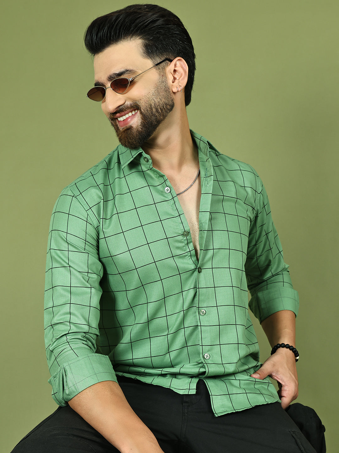 Classic Checked Shirt for Men ( RDSH 018Pista )