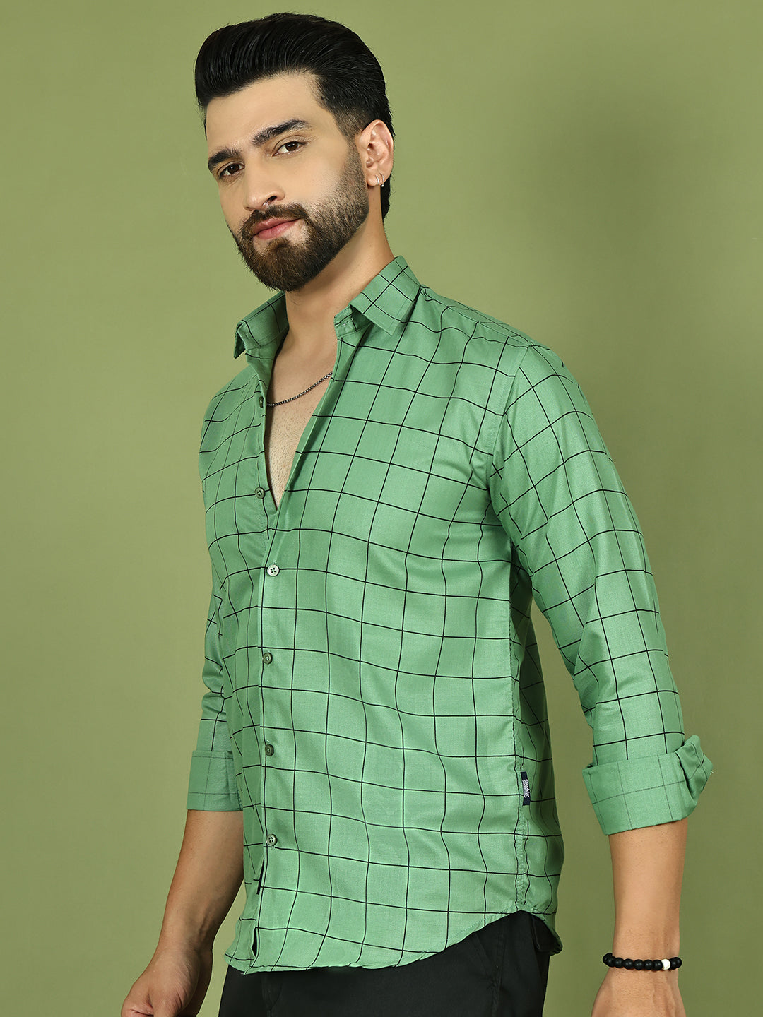 Classic Checked Shirt for Men ( RDSH 018Pista )
