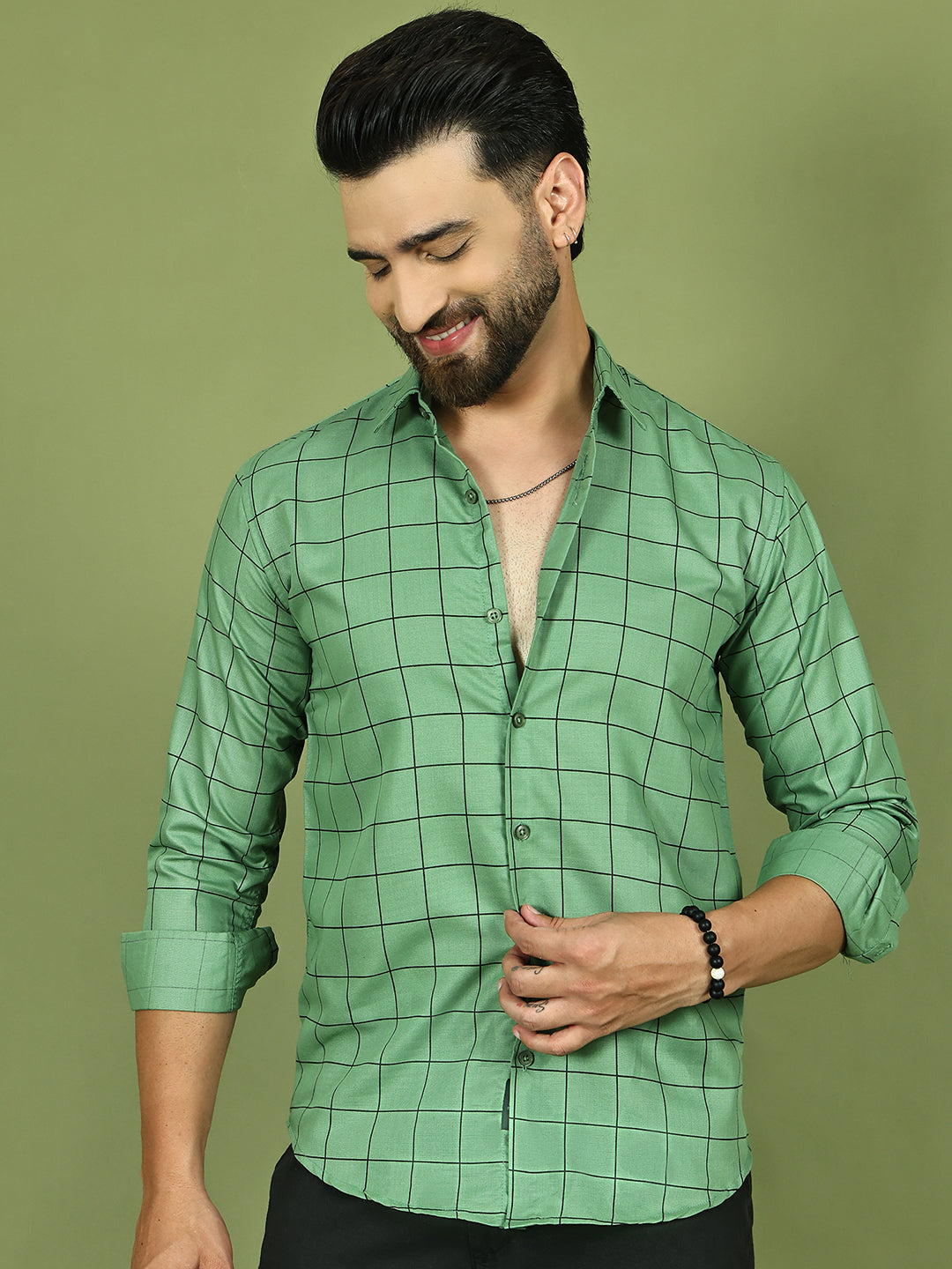 Classic Checked Shirt for Men ( RDSH 018Pista )