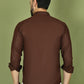 Men's Casual Cotton Blend Shirt ( RDSH 019Coffee )