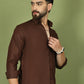 Men's Casual Cotton Blend Shirt ( RDSH 019Coffee )