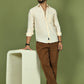 Men's Casual Cotton Blend Shirt ( RDSH 019Cream )