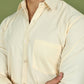 Men's Casual Cotton Blend Shirt ( RDSH 019Cream )