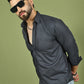 Men's Casual Cotton Blend Shirt ( RDSH 019Grey )