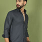 Men's Casual Cotton Blend Shirt ( RDSH 019Grey )