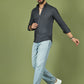 Men's Casual Cotton Blend Shirt ( RDSH 019Grey )