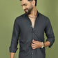 Men's Casual Cotton Blend Shirt ( RDSH 019Grey )
