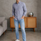 Men's Casual Cotton Blend Shirt ( RDSH 019Light-Grey )