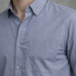 Men's Casual Cotton Blend Shirt ( RDSH 019Light-Grey )