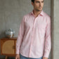 Men's Casual Cotton Blend Shirt ( RDSH 019Pink )
