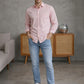 Men's Casual Cotton Blend Shirt ( RDSH 019Pink )