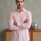 Men's Casual Cotton Blend Shirt ( RDSH 019Pink )