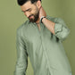Men's Casual Cotton Blend Shirt ( RDSH 019Steel-Grey )