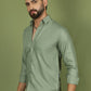 Men's Casual Cotton Blend Shirt ( RDSH 019Steel-Grey )